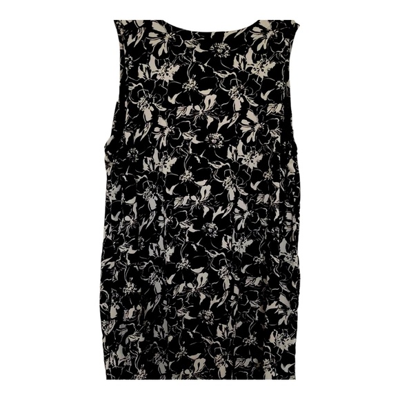 Lands’ End black & white floral shift dress. Size XL. - Picture 2 of 4